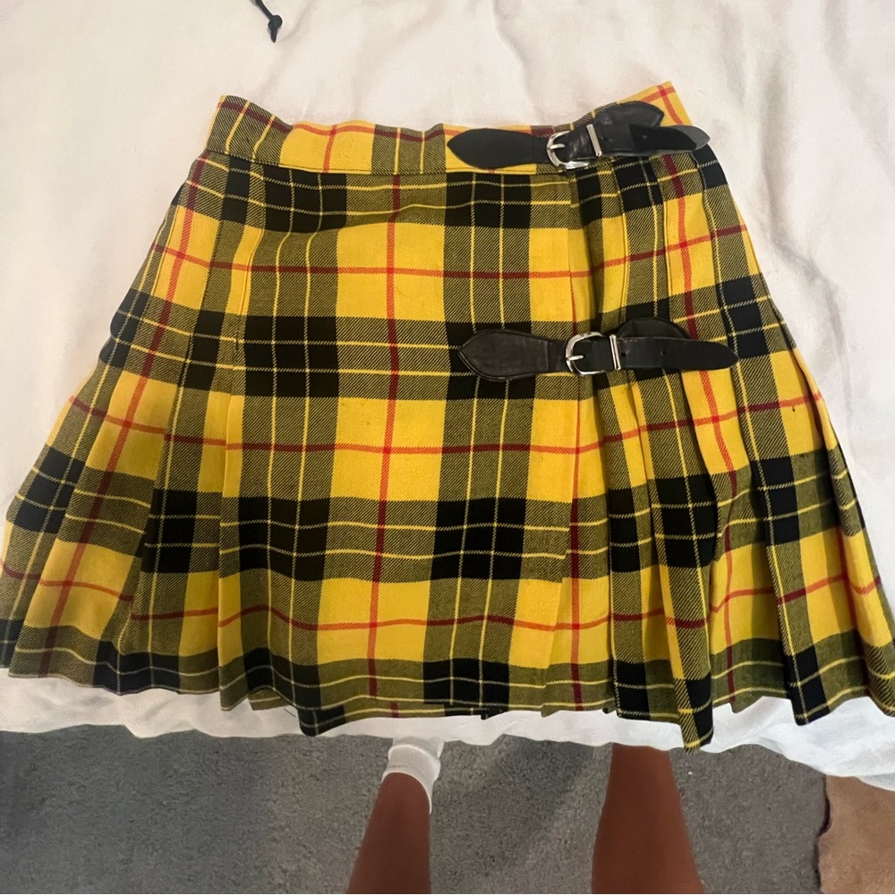 Vintage Jill Stuart 90’s “Cher Horowitz” “Clueless” Yellow Plaid Mini Skirt
